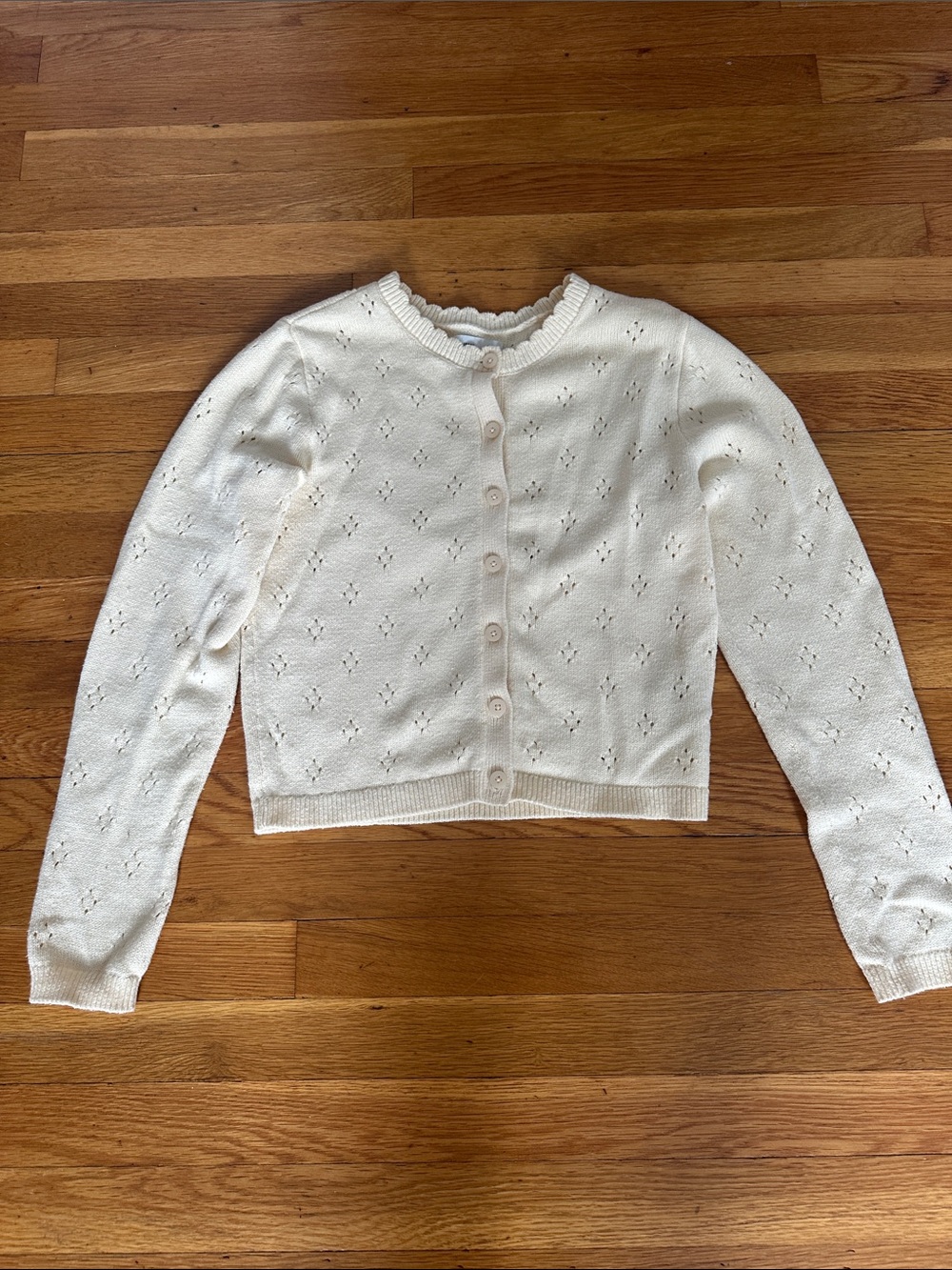 Hollister  butter yellow pointelle cardigan
